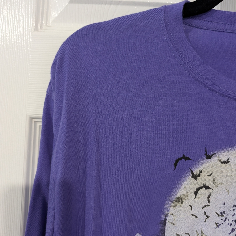 Disney Nightmare Before Christmas Purple Long Sleeve Graphic Tee in Size XL - Picture 3 of 10